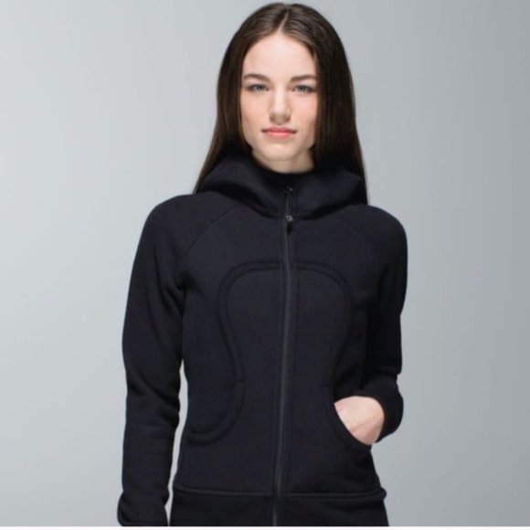 lululemon athletica Tops Lululemon Scuba Zip Up Hoodie Size 6 Black